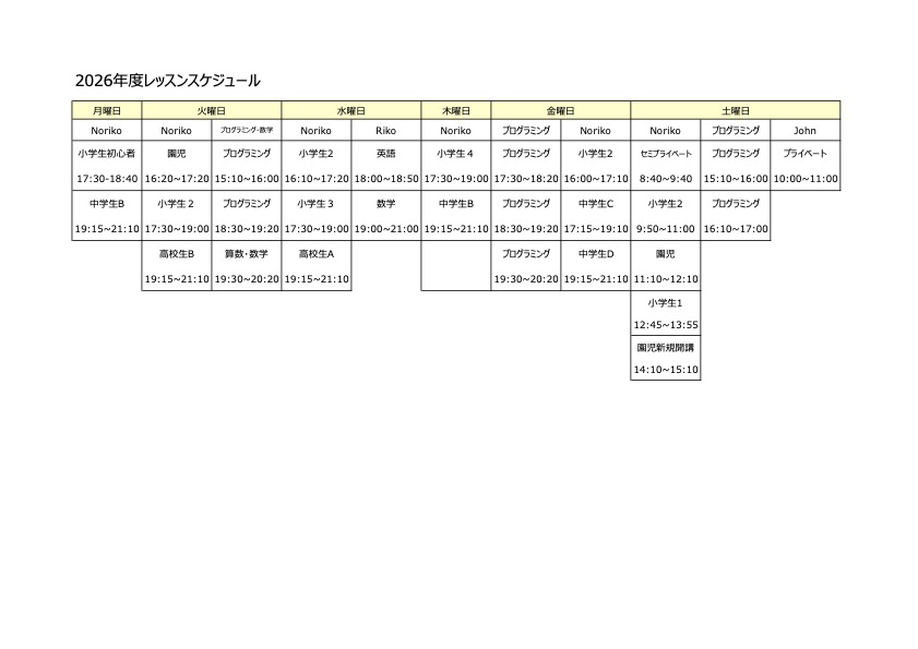 名古屋市中区子ども英語教室 English Factory／2026